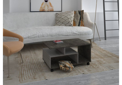 Стол журнальный №2, Честер (900*550*450) Риббек серый, 60505