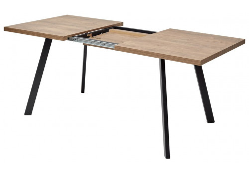 Стол 1400/1800*850 Дуб Канзас/ каркас черный, BRICK M (1400*850*750), 921954