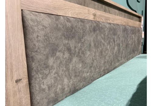 Мягкая вставка изголовья кровати Люкс 1600 (цельная), Денвер (1560*365*60) Серый, 933187