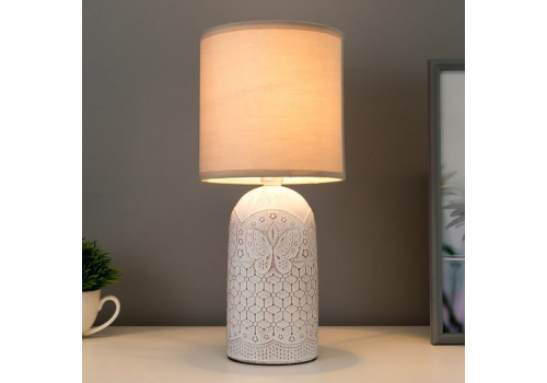 Лампа настольная 16565/1WT  E14 40Вт  (15*15*34) Белый, 6257054