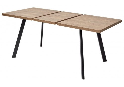 Стол 1400/1800*850 Дуб Канзас/ каркас черный, BRICK M (1400*850*750), 921954