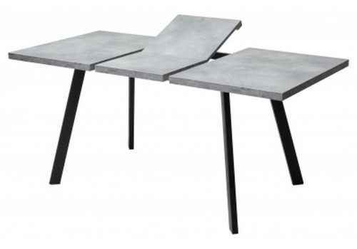 Стол 1200/1600*850 Бетон Портленд/каркас черный, BRICK M, УТ-00003619