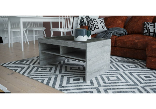 Стол журнальный №3, Честер (868*520*450) Риббек серый, 60506