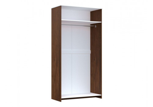 Шкаф для одежды 2-х дверный, Кантри (1124*556*2104) Орех Риббек темный, 30806