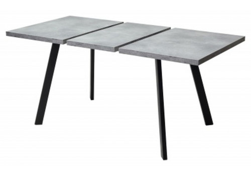 Стол 1200/1600*850 Бетон Портленд/каркас черный, BRICK M, УТ-00003619