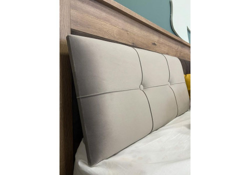 Мягкая вставка изголовья кровати Люкс 1600 светлая, Денвер (1560*365*60) Серый, 924155