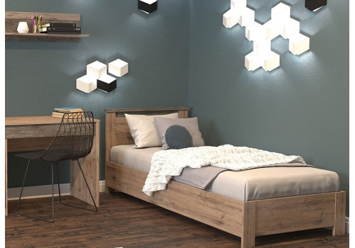 Кровать  900, Денвер (968*2077*860) Дуб Веллингтон, 11805