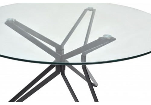 Стол VENETO прозрачное стекло (XS-DT003) (1100*1100*750), 2330