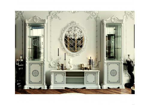 Комплект ГРАЦИЯ, глянец белый/серебро