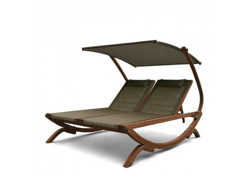 Шезлонг-лежак из сибирской лиственницы AFM-510 Olive