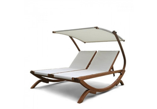 Шезлонг-лежак из сибирской лиственницы AFM-510 White