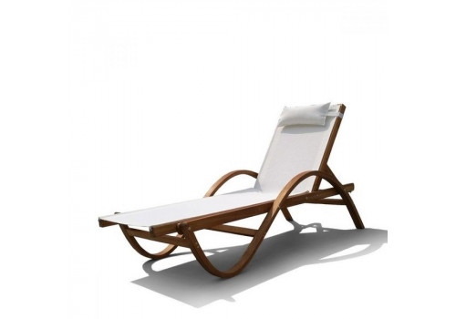 Шезлонг-лежак из сибирской лиственницы AFM-511C White