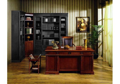 Шкаф MK-1736-DN книжный угловой Темный орех