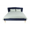 Кровать XS-9088 MK-7602-BU двуспальная Темно-синий