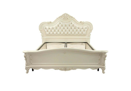 Кровать Глория Молочный с золотом 180х200  MK-2701-WG