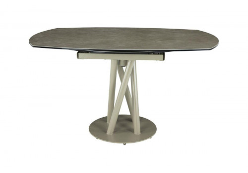 Стол MC-1828DT-2 MK-7509-BR круглый керамический раскладной Коричневый