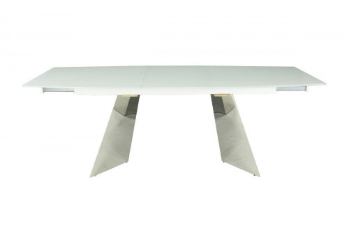 Стол MC-1962DT MK-7516-WT раскладной стеклянный Белый