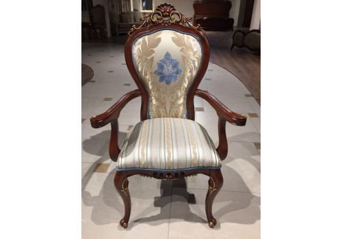 Стул Lorans MK-5438-СO с подлокотниками (цвет патины: золото) Карамельный дуб