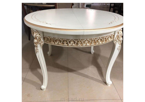 Стол Вивьен(Близнецы) розочка круглый раскладной