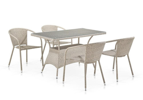 Комплект мебели из иск. ротанга T198D/Y137C-W85 Latte