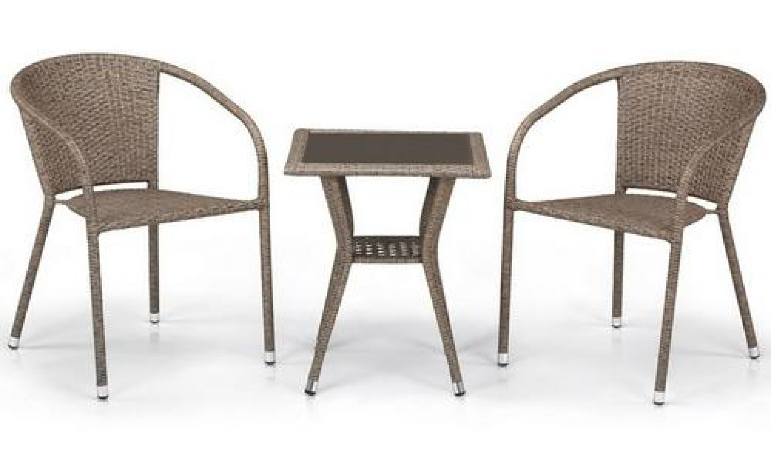 Комплект плетеной мебели T25B/Y137C-W56 Light Brown 2Pcs
