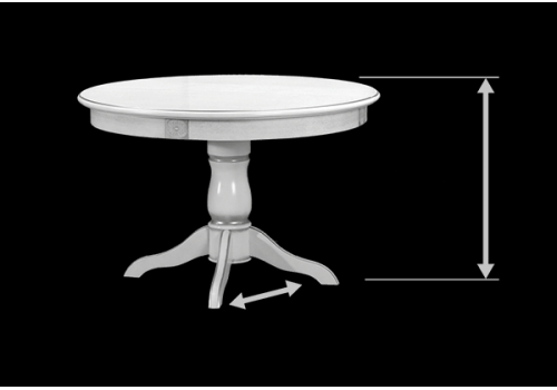 Стол MK-8313-BGG Неаполь-1 т.17 обеденный раскладной (цвет патины: серый) 120х120(150)х74 см Бежевый