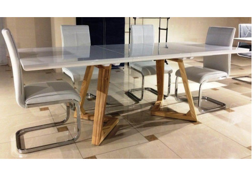 Стол обеденный Ларедо MK-5500-WT обеденный раскладной 90х160(220)х76 см Белый