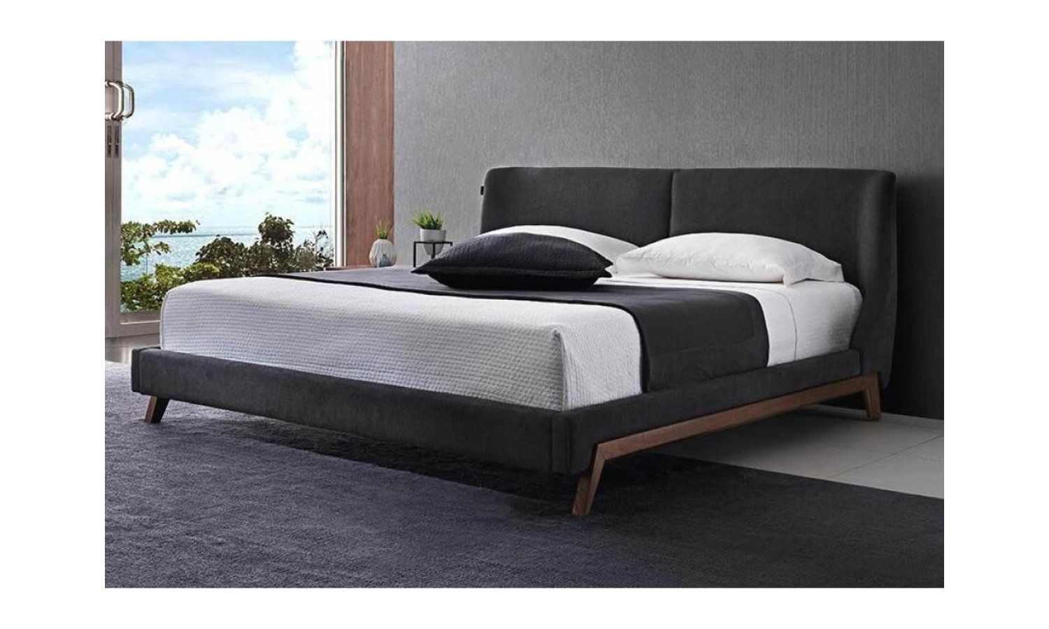 Кровать  MK-6614-GGF двуспальная 180х200 см