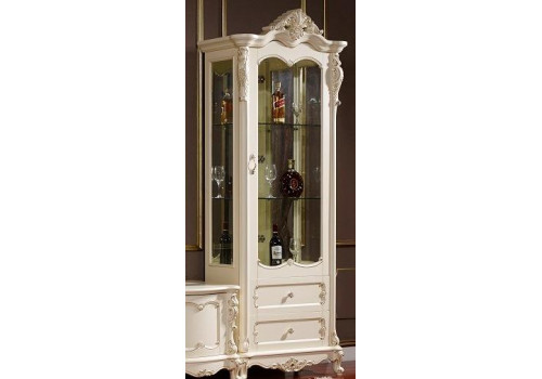 Витрина 1-дверная MK-2715-WG ЛЕВАЯ Глория