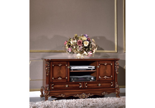 MK-2718-BG ТВ тумба 1,3м Глория Орех с золотом