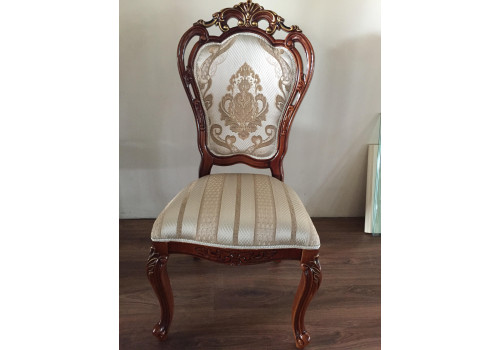 Стул обитый Глория Тёмный орех с золотом MK-2724-BG