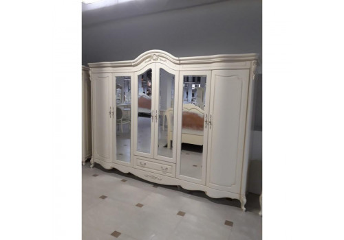 Шкаф 6-дверный  Милано  с 4-мя зеркалами MK-8008-IV