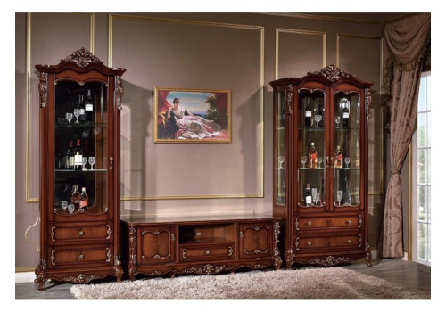 Гостиная Глория орех с золотом