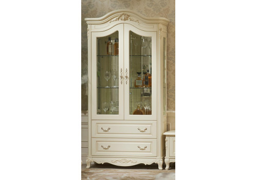 Витрина  Милано  MK-1841-IV 2-дверная Слоновая кость