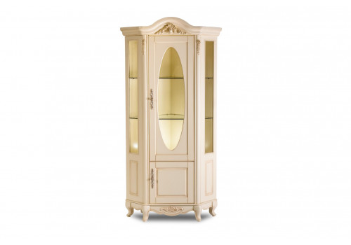 Витрина угловая  Милано  MK-1824-IV Слоновая кость