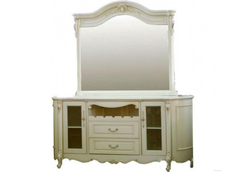Сервант c зеркалом  Милано  Слоновая кость MK-1834-IV