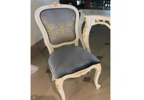 Стул обитый Шанталь(Shantal) Белый с золотом MK-5016-WG