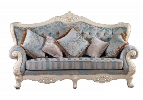 Диван Милано 8802-А MK-1825-IV 3-местный (цвет патины: золото) Слоновая кость