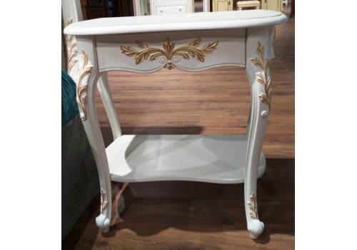 Тумба прикроватная Шанталь(Shantal) Белый с золотом MK-5011-WG