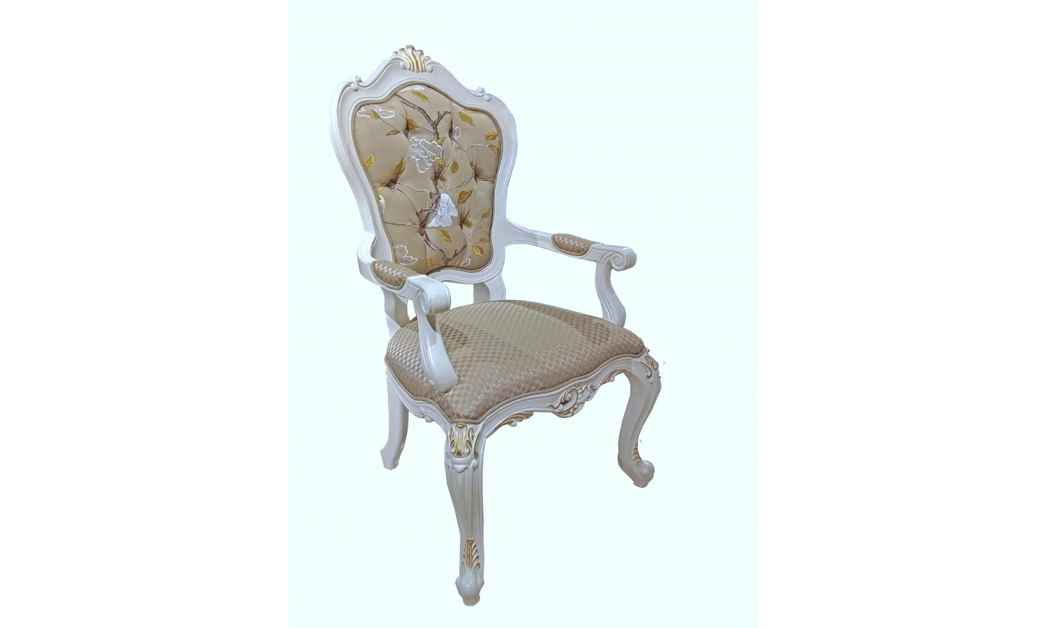 MK-5099-WG. Кресло для кабинета Шанталь(Shantal) Белый с золотом