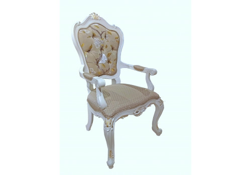 MK-5099-WG. Кресло для кабинета Шанталь(Shantal) Белый с золотом