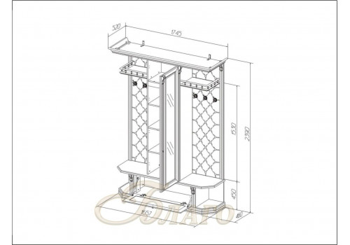 Прихожая Б5.13-9 Карамель