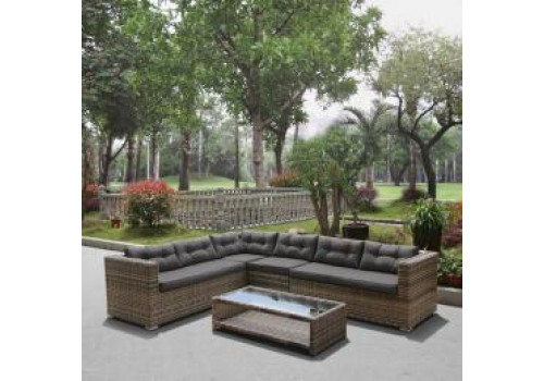 Диван угловой плетеный AFM-305B Brown/Grey