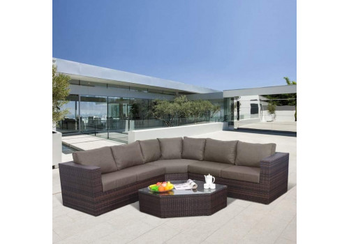 Плетеный комплект для отдыха AFM-X03 Brown