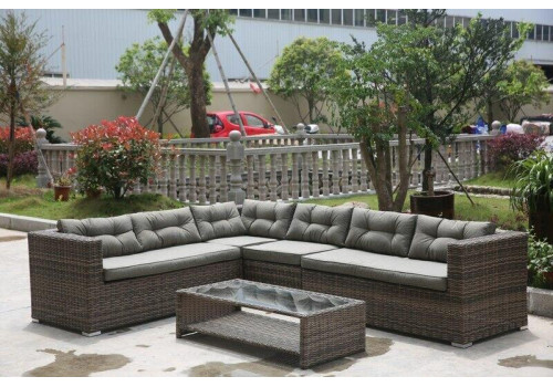 Диван угловой плетеный AFM-305A Brown/Olive