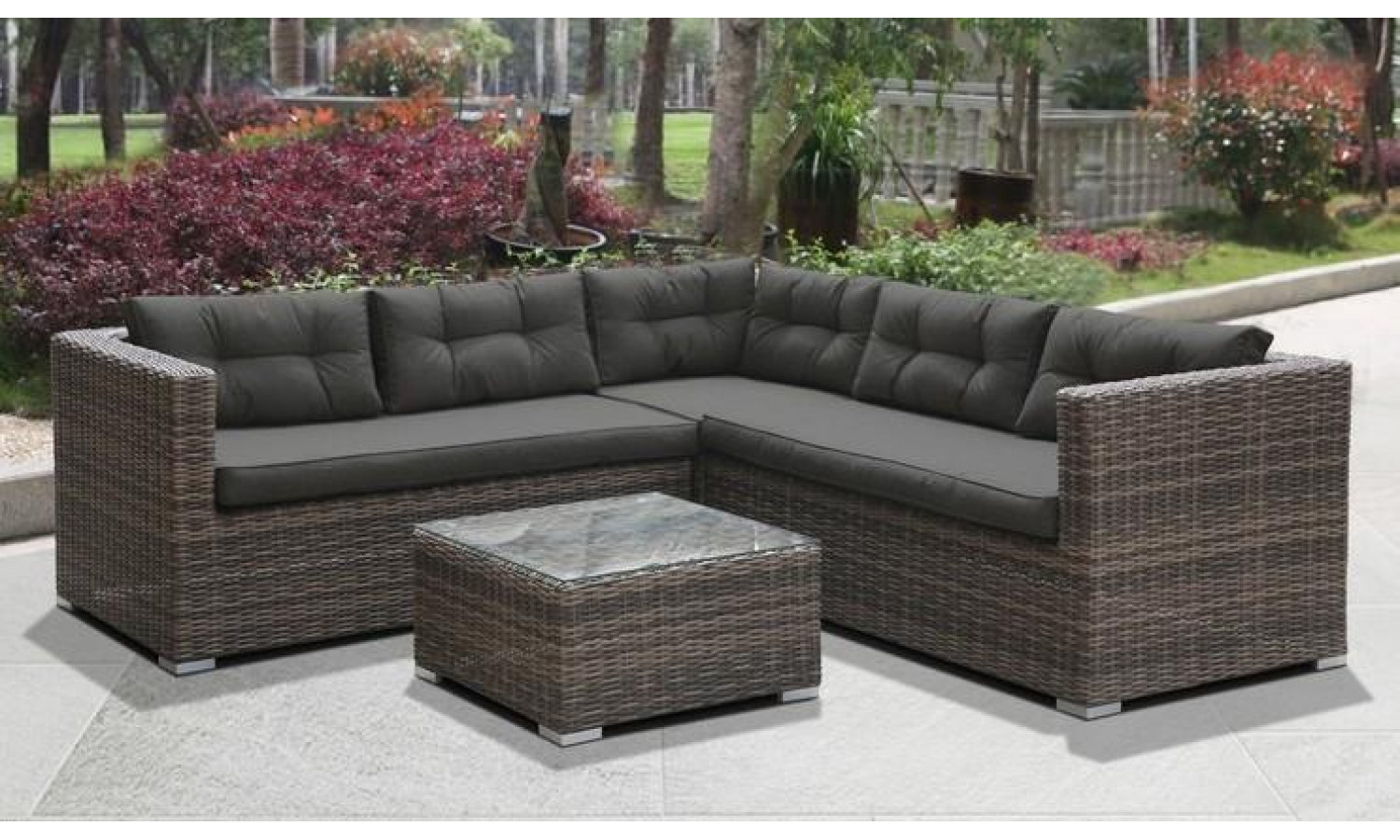 Плетеный комплект для отдыха AFM-303A Brown/Olive