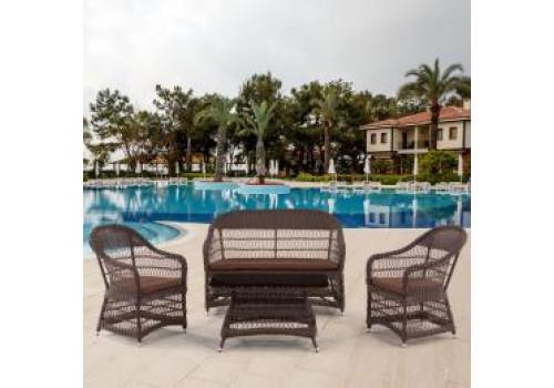 Комплект плетеной мебели Y306-2/Y306/ST306 Light brown