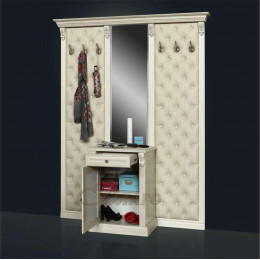 Вешалка с 6 крючками и зеркалом Б5.10-6 Карамель