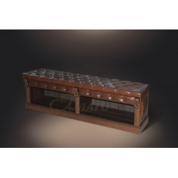 Банкетка-обувница с нишей Б5.2 Орех/Коричневый (к модулю Б5.10-3)