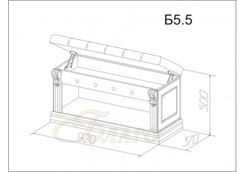Банкетка-обувница с нишей Б5.5 Карамель